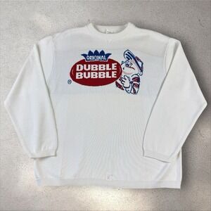 Vintage Dubble Bubble Chewing Gum Sweater Large Deadstock 80s 90s Graphic‎ Knit